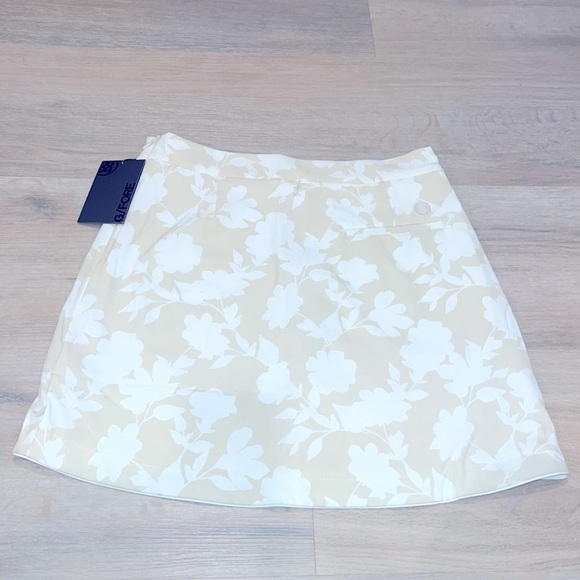 NWT G/Fore Hybrid Maverick Skort Golf Gfore Tonal Floral Wrap 4way Stretch Stone - Picture 10 of 12